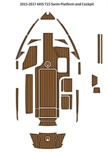 2015-2017 AXIS T23 Swim Platform Cockpit Pad Boat EVA Foam Teak Deck Floor Mat - Picture 1 of 24