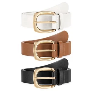 3 Pack Women's Fashion Belts for Jeans Pants Ladies Casual Leather Belts with... - Picture 1 of 7