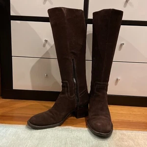Vintage EA Flexo Knee High Suede Boots Brown (6.5M) - Picture 1 of 12