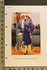 1937 E SIMMS CAMPBELL BABY CARRIAGE MARRIAGE VINTAGE SEXY ESQUIRE CARTOON VB43