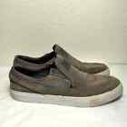 Nike SB Zoom Stefan Janoski Slip On gray leather men’s 10 tennis shoes sneakers