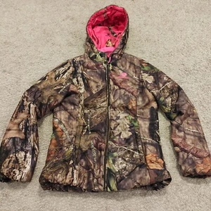Mossy Oak Camo Pink Women's Size Small Coat Jacket Hood Insulated *Read - Picture 1 of 12