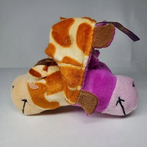 Flip A Zoo Purple HIPPO GIRAFFE Plush Stuffed Animal Reversible Soft MINI - Picture 1 of 10