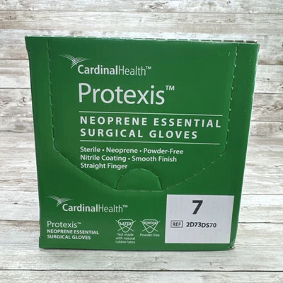 Guantes quirúrgicos esenciales de neopreno Protexis *1 caja 50 pares* Talla: 7 *Ver fecha* Foto 1 de 4