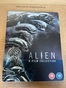 ALIEN 6-FILM COLLECTION - Rare UK Reg Free BLU RAY STEELBOOK - LIKE NEW - Picture 1 of 7