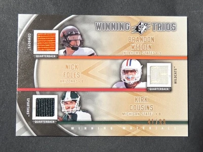2012 SPx Football Winning Trios - Foles,  Weeden, and Cousins 41/99 - Image 1 of 2
