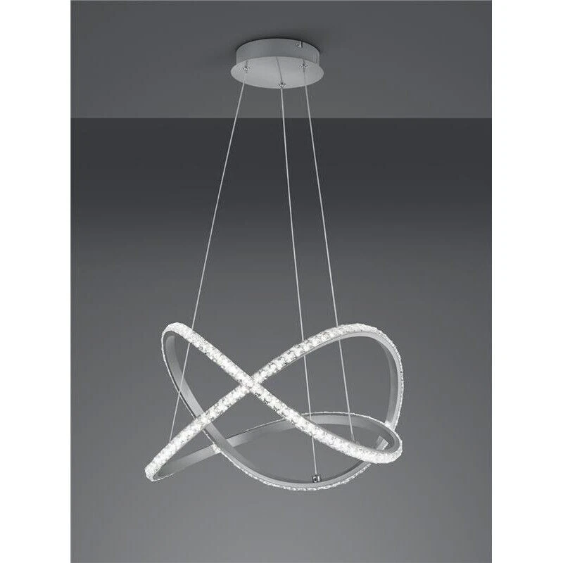 RUBIN LAMPADARIO A SOSPENSIONE A LED 50 CM CRISTALLO CON TELECOMANDO - Immagine 1 di 4