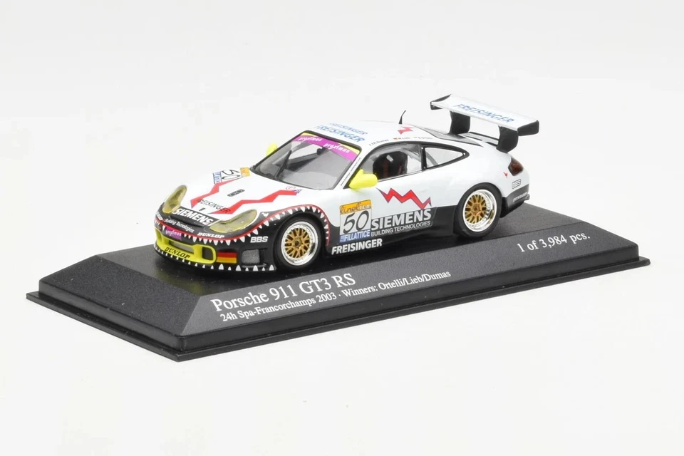1/43 PORSCHE 911 GT3 RS #50 WINNER 24H SPA 2003 MINICHAMPS 400036950 - Immagine 1 di 1