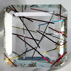 51.60 Ct Natural Earth mined Rutilated Quartz Needle Multi Gemstone From Brazil - Picture 1 of 8