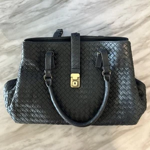 Bottega Veneta Grey Intrecciato Leather Medium Roma Tote & Wallet 💯Authentic - Picture 1 of 11