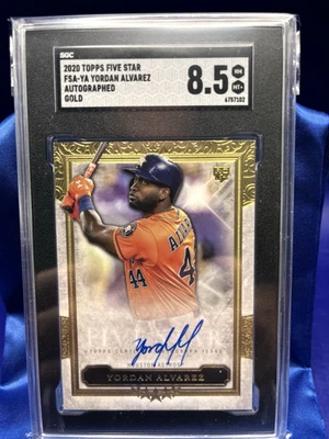 2020 Topps Five Star Yordan Alvarez RC Gold Auto FSA-YA  Houston Astros - Image 1 of 3