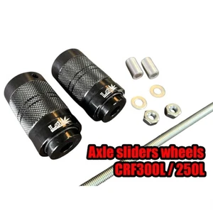 Eje deslizante ruedas delanteras para Honda CRF300L / 250L motocicleta pieza de acrobacias negro - Imagen 1 de 6