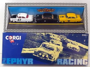 Corgi 1/43 Scale Diecast D36/1 - Ford Zephyr Racing 3 Piece Set - Picture 1 of 2