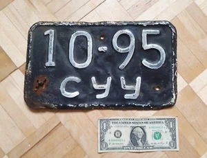 Old USSR Ukraine Motorcycle License Plate Number Tin Sign Plaque Soviet Union - Picture 1 of 9
