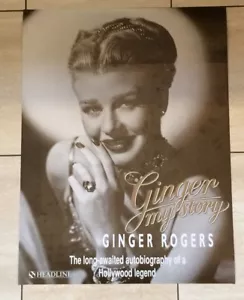 GINGER ROGERS - Rare Advertising Book Poster GINGER ROGERS: MY STORY 1991 - Picture 1 of 1