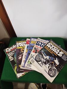 Lot of 6 Motorcycle Magazines, 1980's, Cycle World, Cycle, Motor Cyclist,