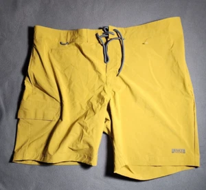 Pantaloncini Duluth Trading Co uomo taglia 42 giallo senape nuoto baule tasche logo - Foto 1 di 16