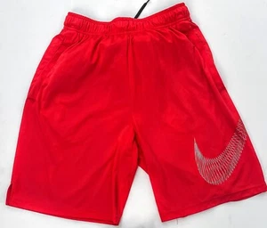 Red Nike Med basketball shorts, Elastic band 2 side pockets.Pre-owned - Picture 1 of 5