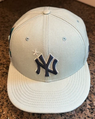 New York Yankees 2023 AllStar Game New Era 59Fifty Hat Cap 7 1/2 Light Blue - Image 1 of 4