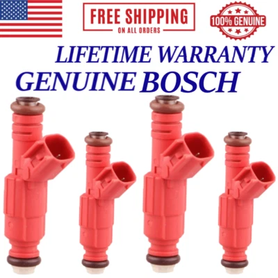 4pcs OEM BOSCH FUEL INJECTORS For 2006, 2007, 2008, 2009 Mercury Milan 2.3L I4 - Image 1 of 3