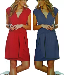 Shirt-Kleid Strandkleid Gr.44 46 48 rot oder blau Neu 940151 - Bild 1 von 16