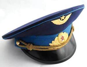 Soviet Russian Army hat CAP OFFICER PILOT aviation troops Space Gagarin USSR  - Foto 1 di 9