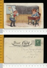V0097] TO MY VALENTINE - SAN VALENTINO - BAMBINI A SCUOLA _ 1917