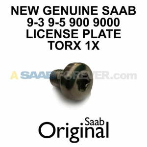 NEW SAAB LICENSE PLATE SCREW - TORX HEAD OEM 1x 7977390 9-3 9-5 900 9000 - Picture 1 of 3