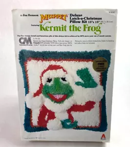 Kermit the Frog Santa Latch Hook Kit The Muppets New NIB Caron 1980s - Picture 1 of 2