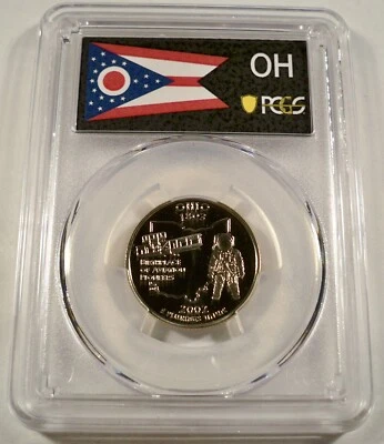 2002-S 25c CLAD PCGS PR70DCAM OHIO QUARTER PROOF DEEP CAMEO PR 70 DC - Image 1 of 3