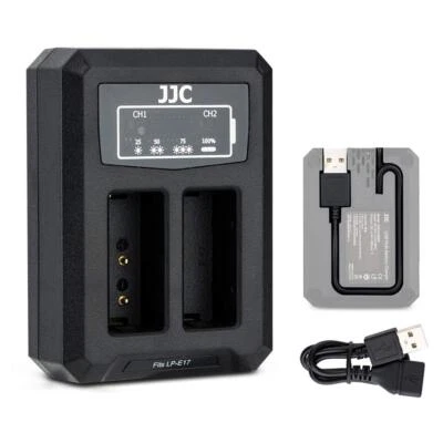 Cargador de batería dual USB LP-E17 para batería Canon EOS LP-E17 en EOS R10 RP M6 M6... Foto 1 de 4