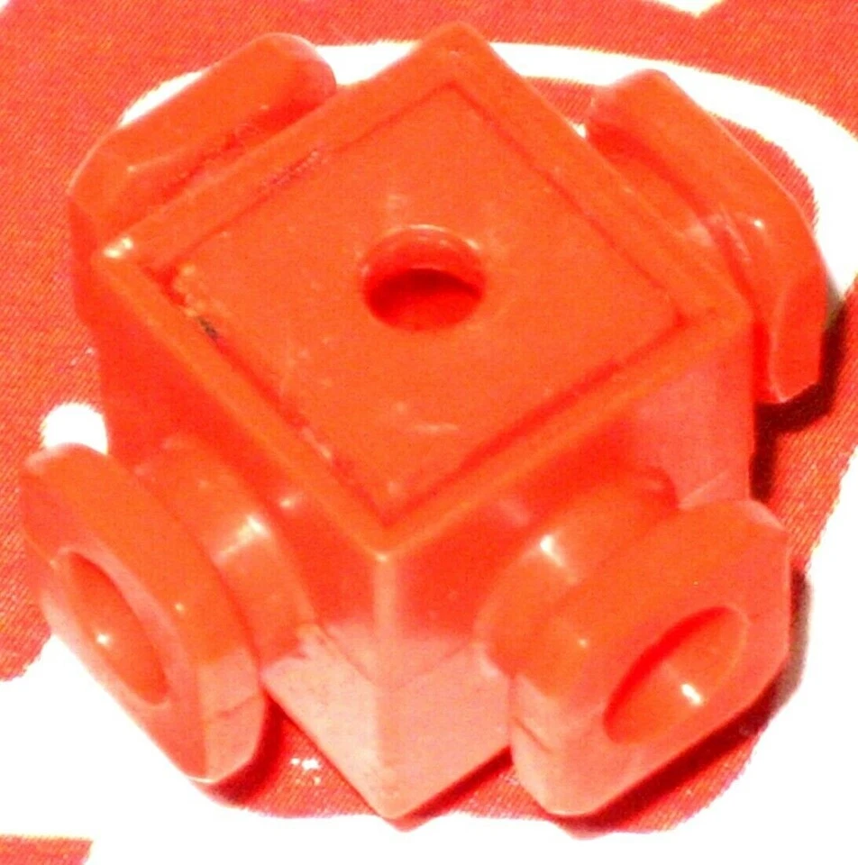 Fisher Price Construx Basic 5 Caras Naranja Cuerda Agujero Conector Tuerca Pieza Original Foto 1 de 1