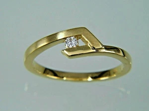Anello, anello da donna, anello in oro, anello con diamante in oro 750/ooo - Foto 1 di 3
