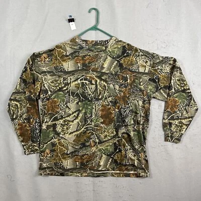 Camisa Cabelas Cuello Redondo Manga Larga Camuflada Verde Caza Reclusión Bolsillo 3D 2XL Foto 1 de 4