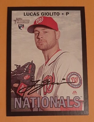 Lucas Giolito 2016 Topps Heritage High Number  RC Wal-Mart Black Border #THC-514 - Image 1 of 2