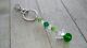 Guardian Angel Keychain  Keyring - Bag charm  - Perfect Gift - Lucky Green Beads