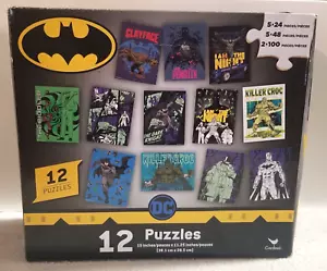 DC Batman 12 Puzzle Set - Cardinal Brand -Very Good Condition - Picture 1 of 6