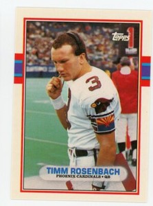 1989 TOPPS TRADED #125T - TIMM ROSENBACH - PHOENIX CARDINALS - FREE SHIPPING