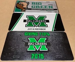MARSHALL UNIVERSITY THUNDERING MAND - Lote de 3 matrículas diferentes **NUEVO** - Imagen 1 de 4