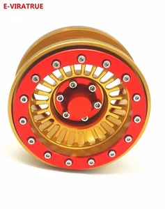 E-VIRATRUE 2.9''Aluminum Wheel For Axial SCX6 JEEP JLU WRANGLER 1/6 Gold 1pcs - Picture 1 of 23