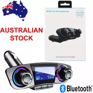 FM Transmitter Bluetooth MP3 Adapter Charger Handsfree Wireless Car Kit - Picture 1 of 10