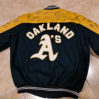 Jaqueta bombardeiro vintage anos 80 Oakland Athletics STARTER grande MLB cetim A's - Imagem 1 de 4