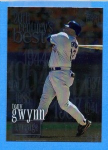 2000 Topps #229 Tony Gwynn 20CB Padres