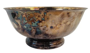Plato para servir vintage Gorham EP plateado YC781 Paul Revere 9" con patas - Imagen 1 de 10