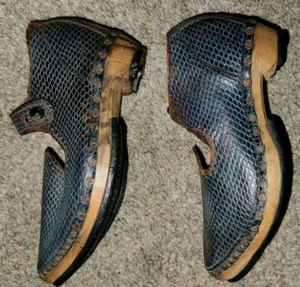 Zapatos antiguos para niños hechos a mano INGLATERRA cuero 6,5" L PLZ leer - Imagen 1 de 7