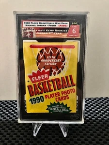 1990 FLEER BASKETBALL WAX PACK SMC 6 EX-MT !!(M JORDAN - FRONT) #1091 NICE!! - Picture 1 of 5