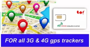 Roaming 4G Sim Card for Real Time Gps Tracking Devices - $10/Month, Canada - Photo 1 sur 2