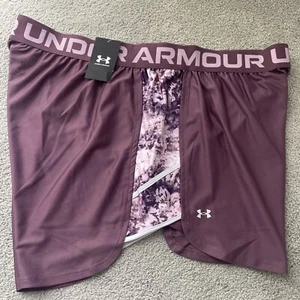 Under Armour Women’s Plus Size 3X Running Gym Shorts Purple Loose Fit 44’’ Waist - Picture 1 of 8