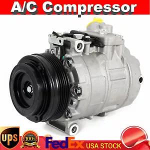 A/C AC Compressor W/ Clutch For Bmw X5 3.0L V6 2003 2004 2005 2006 Co 10837c USA - Foto 1 di 8