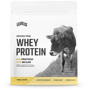 Levels Grass Fed Whey Protein Pulver, ohne künstliche Stoffe, 24g Eiweiß, Vanille... - Bild 1 von 7